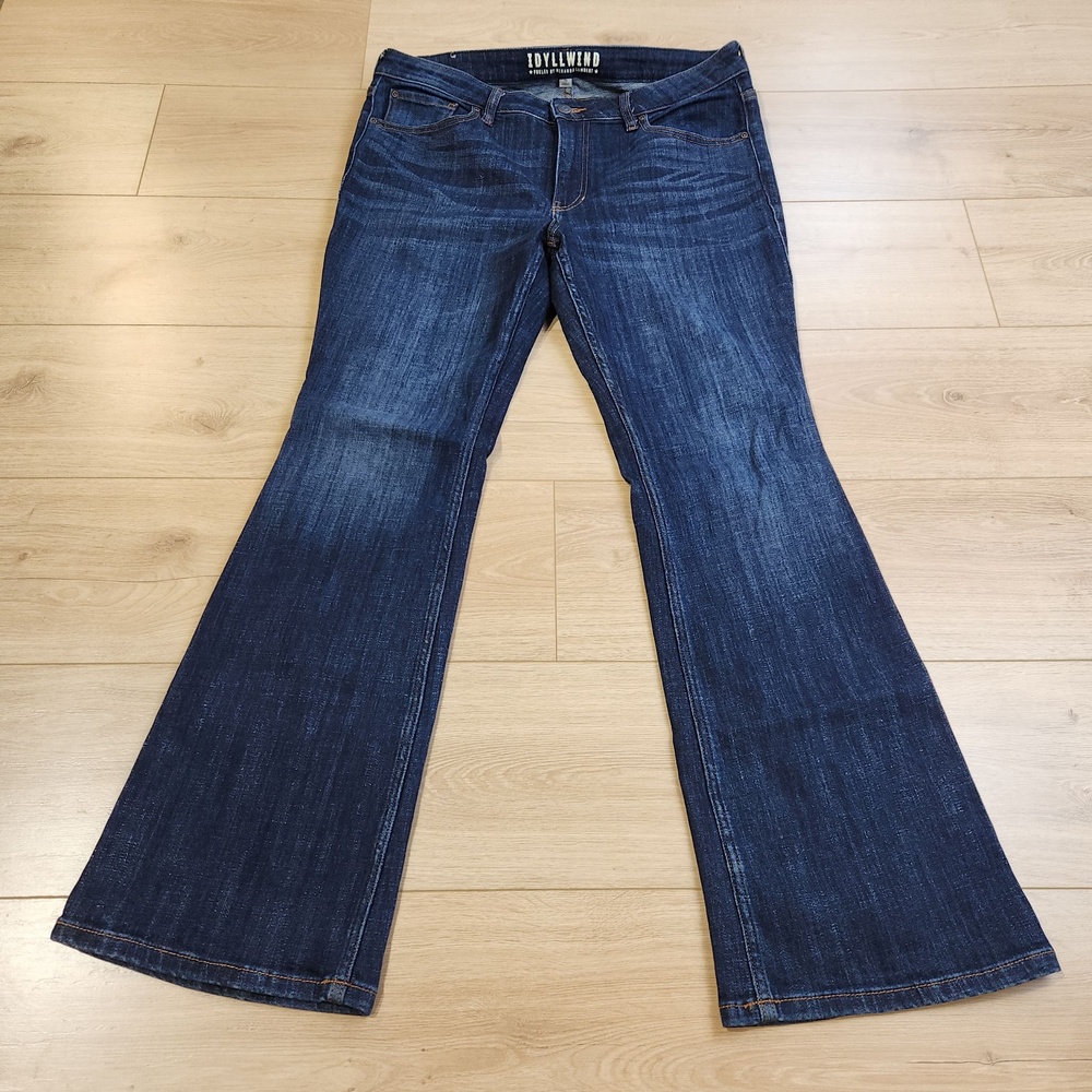 Idyllwind Jeans Womens 14x32 Dark Wash Blue Mid Rise Flare Stretch Denim